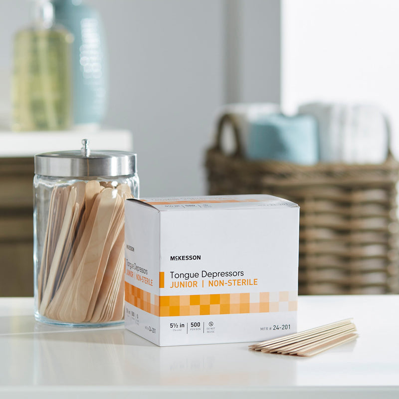 McKesson Tongue Depressor 5-1/2 Inch Length Wood Junior (508717_BX) 1/BX