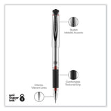 207 Impact Gel Pen, Stick, Bold 1 mm, Red Ink, Silver/Black/Red Barrel, Dozen (UBC65802) 1 Dozen