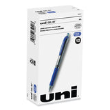 uniball® Signo Gel Pen, Retractable, Medium 0.7 mm, Blue Ink, Silver/Blue Barrel, Dozen (UBC65941) 1 Dozen