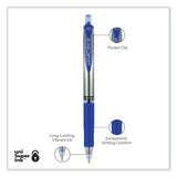 uniball® Signo Gel Pen, Retractable, Medium 0.7 mm, Blue Ink, Silver/Blue Barrel, Dozen (UBC65941) 1 Dozen