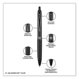 uniball® 207 Plus+ Gel Pen, Retractable, Medium 0.7 mm, Black Ink, Black Barrel, Dozen (UBC70462) 1 Dozen
