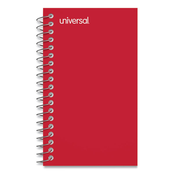 Universal® Wirebound Memo Book, Narrow Rule, Red Cover, (50) 5 x 3 Sheets, 12/Pack (UNV20453)