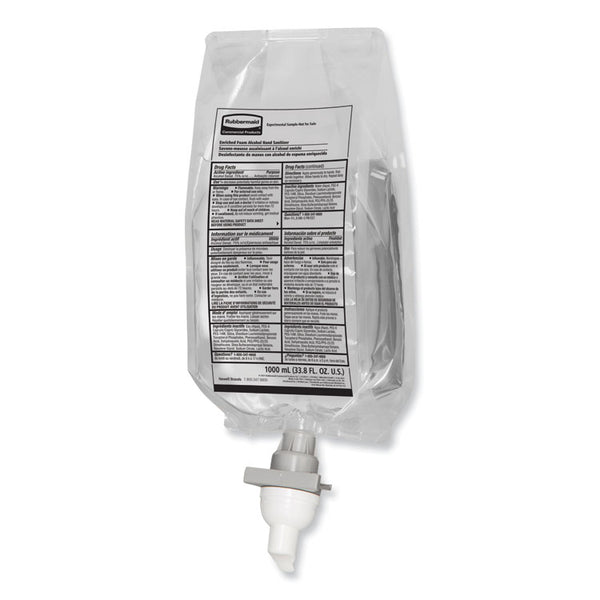 Rubbermaid® Commercial AutoFoam Refill With Alcohol Foam Hand Sanitizer, Clear, 1,000 mL, Fragrance-Free, 4/Carton (RCP2080803)