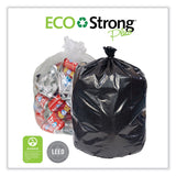 Pitt Plastics Eco Strong Plus Can Liners, 60 gal, 1.35 mil, 38 x 58, Black, 100/Carton (PITPCRL3858SHK) Case of 100