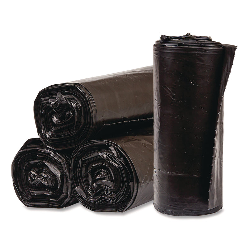 Eco Strong Can Liners, 60 gal, 1.35 mil, 38" x 58", Black, Perforated Roll, 100/Carton (PITEC385812K) Case of 100