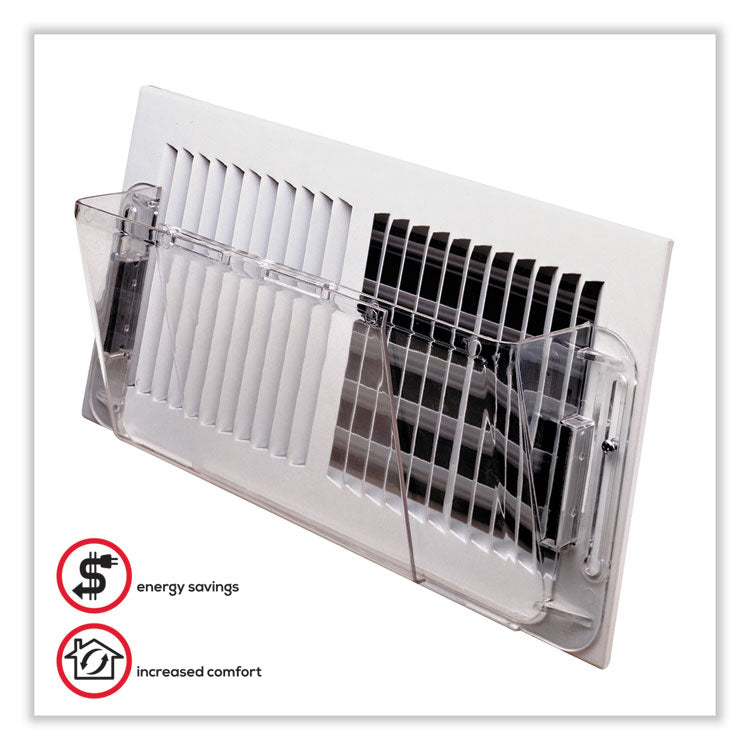 deflecto® Adjustable Sidewall Register Air Deflector, 10 x 3 x 5.5, Clear (DEF51) Each