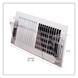 deflecto® Adjustable Sidewall Register Air Deflector, 10 x 3 x 5.5, Clear (DEF51) Each