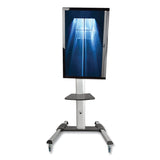 Tripp Lite Flat Panel Floor Stand, Tilt Range: -12 to +5, Metal, 1 Shelf, 110 lb Capacity, 32.6" x 27.6" x 81.5", Silver/Black (TRPDMCS3270XP) Each