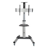 Tripp Lite Flat Panel Floor Stand, Tilt Range: -12 to +5, Metal, 1 Shelf, 110 lb Capacity, 32.6" x 27.6" x 81.5", Silver/Black (TRPDMCS3270XP) Each