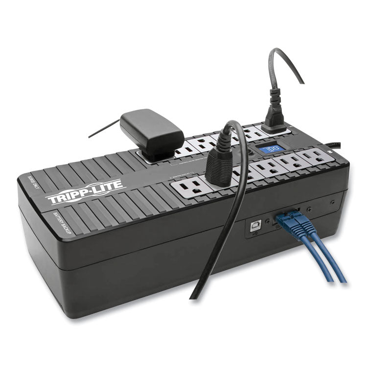 Tripp Lite ECO Series Energy-Saving Standby UPS, 12 Outlets, 850 VA, 420 J (TRPECO850LCD) Each