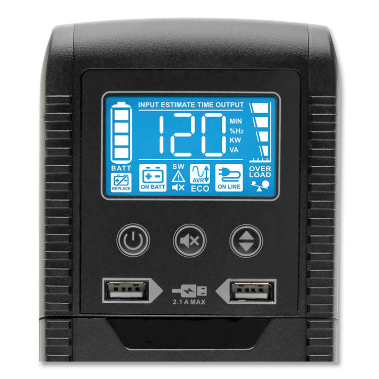Tripp Lite ECO Series Desktop UPS Systems with USB Monitoring, 8 Outlets, 1,000 VA, 316 J (TRPECO1000LCD) Each