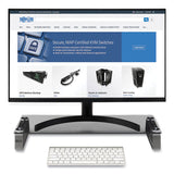 Tripp Lite Universal Glass-Top Monitor Riser, 22" x 8" x 3", Clear, Supports 3.9 lbs (TRPMR2208G) Each