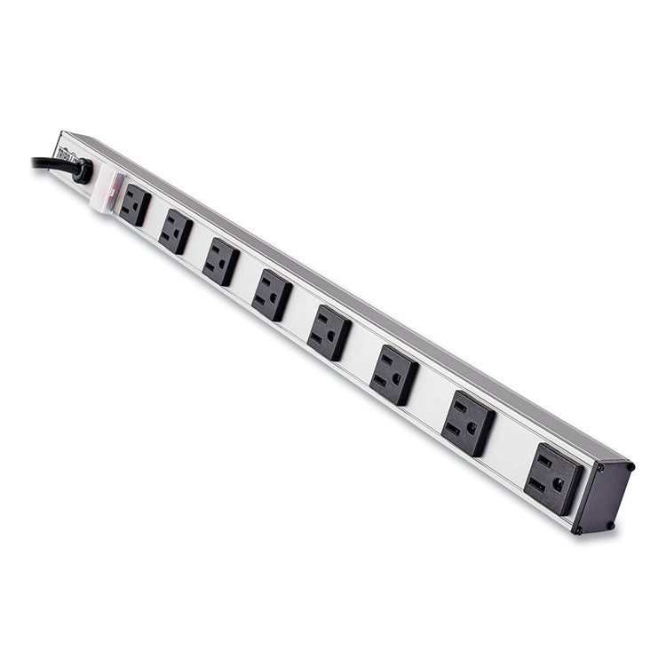 Tripp Lite Vertical Power Strip, 8 Outlets, 15 ft Cord, Silver (TRPPS2408) Each