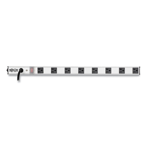 Tripp Lite Vertical Power Strip, 8 Outlets, 15 ft Cord, Silver (TRPPS2408)