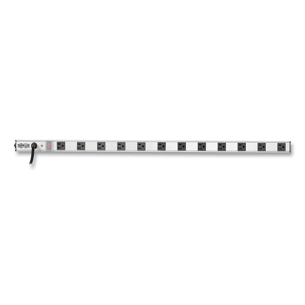 Tripp Lite Vertical Power Strip, 12 Outlets, 15 ft Cord, Silver (TRPPS3612)