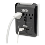 Tripp Lite Protect It! Surge Protector, 3 AC Outlets/2 USB Ports, 540 J, Black (TRPSK30USB)