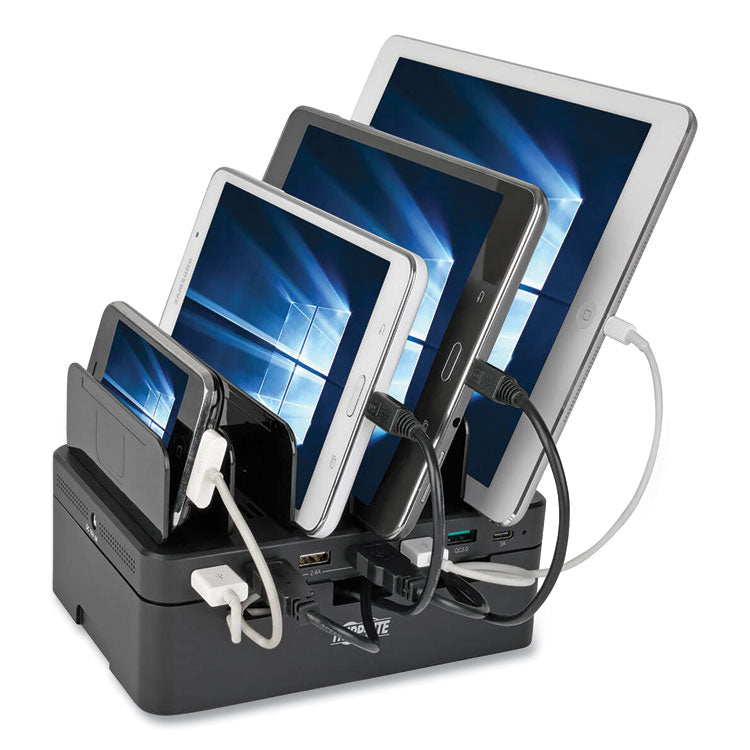 Tripp Lite USB Charging Station with Quick Charge 3.0, 7 Devices, 4.9 x 2.6 x 6.6, Black (TRPU280007CQCST) Each