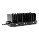 Tripp Lite Desktop Charging Station with Adjustable Storage, 10 Devices, 9.4 x 4.7 x 1, Black (TRPU280010ST) Each