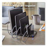 Tripp Lite Desktop Charging Station with Adjustable Storage, 10 Devices, 9.4 x 4.7 x 1, Black (TRPU280010ST) Each