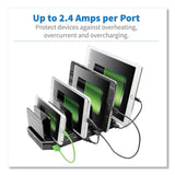 Tripp Lite Desktop Charging Station with Adjustable Storage, 10 Devices, 9.4 x 4.7 x 1, Black (TRPU280010ST) Each