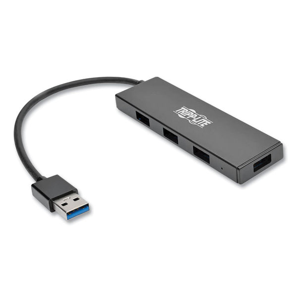 Tripp Lite Ultra-Slim Portable USB 3.0 SuperSpeed Hub, 4 Ports, Black (TRPU360004SLIM) Each