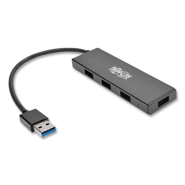 Tripp Lite Ultra-Slim Portable USB 3.0 SuperSpeed Hub, 4 Ports, Black (TRPU360004SLIM) Each