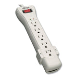 Tripp Lite Protect It! Surge Protector, 7 AC Outlets, 7 ft Cord, 2,160 J, Light Gray (TRPSUPER7) Each