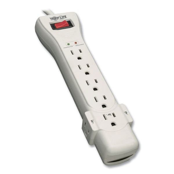 Tripp Lite Protect It! Surge Protector, 7 AC Outlets, 7 ft Cord, 2,160 J, Light Gray (TRPSUPER7)