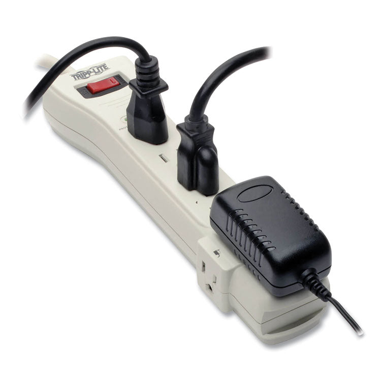 Tripp Lite Protect It! Surge Protector, 7 AC Outlets, 7 ft Cord, 2,160 J, Light Gray (TRPSUPER7) Each