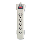Tripp Lite Protect It! Surge Protector, 7 AC Outlets, 7 ft Cord, 2,160 J, Light Gray (TRPSUPER7) Each