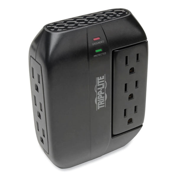 Tripp Lite Protect It! Surge Protector, 6 AC Outlets, 1,500 J, Black (TRPSWIVEL6)