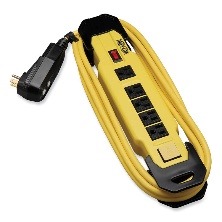 Tripp Lite Power It! Safety Power Strip with GFCI Plug, 6 Outlets, 9 ft Cord, Yellow/Black (TRPTLM609GF) Each