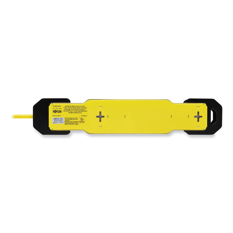 Tripp Lite Power It! Safety Power Strip with GFCI Plug, 6 Outlets, 9 ft Cord, Yellow/Black (TRPTLM609GF) Each
