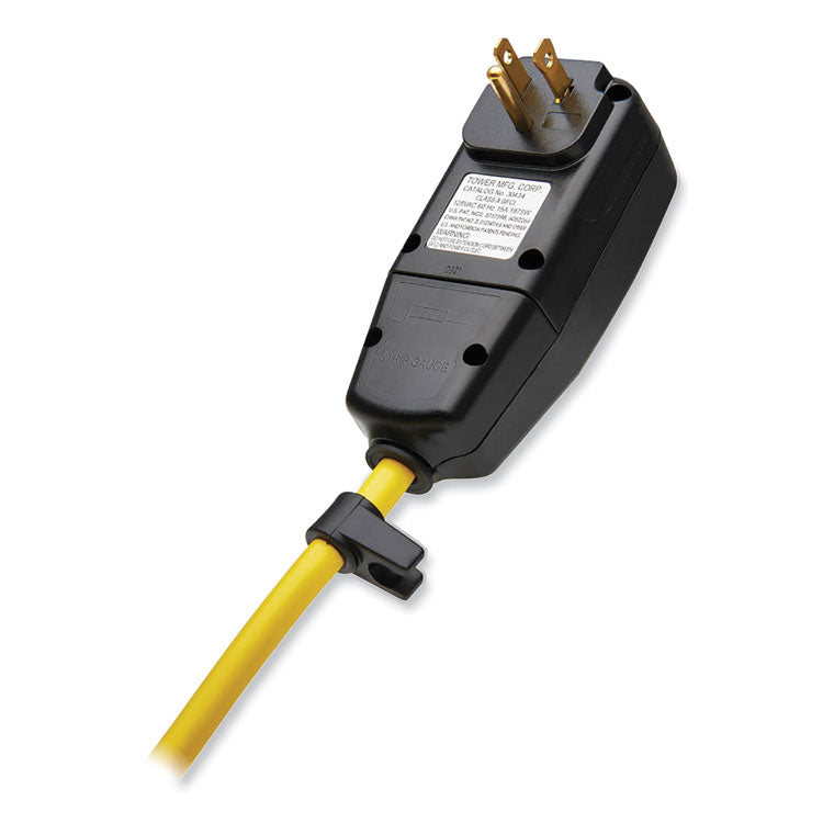 Tripp Lite Power It! Safety Power Strip with GFCI Plug, 6 Outlets, 9 ft Cord, Yellow/Black (TRPTLM609GF) Each