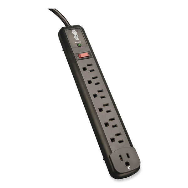 Tripp Lite Protect It! Surge Protector, 7 AC Outlets, 4 ft Cord, 1,080 J, Black (TRPTLP74RB)
