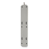 Tripp Lite Protect It! Surge Protector, 6 AC Outlets, 4 ft Cord, 790 J, Light Gray (TRPTLP604) Each