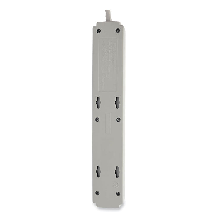 Tripp Lite Protect It! Surge Protector, 6 AC Outlets, 4 ft Cord, 790 J, Light Gray (TRPTLP604) Each