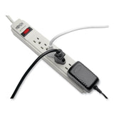 Tripp Lite Protect It! Surge Protector, 6 AC Outlets, 4 ft Cord, 790 J, Light Gray (TRPTLP604) Each