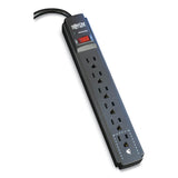 Tripp Lite Protect It! Surge Protector, 6 AC Outlets, 6 ft Cord, 790 J, Black (TRPTLP606B) Each