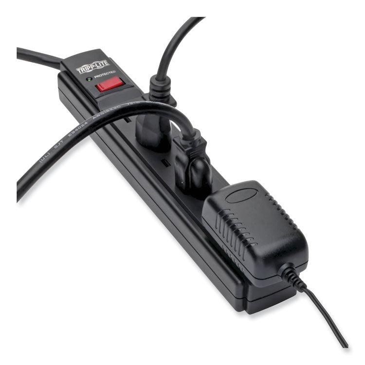 Tripp Lite Protect It! Surge Protector, 6 AC Outlets, 6 ft Cord, 790 J, Black (TRPTLP606B) Each