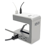 Tripp Lite Surge Protector, 6 AC Outlets/2 USB-A and 1 USB-C Ports, 8 ft Cord, 1,080 J, Gray (TRPTLP648USBC) Each