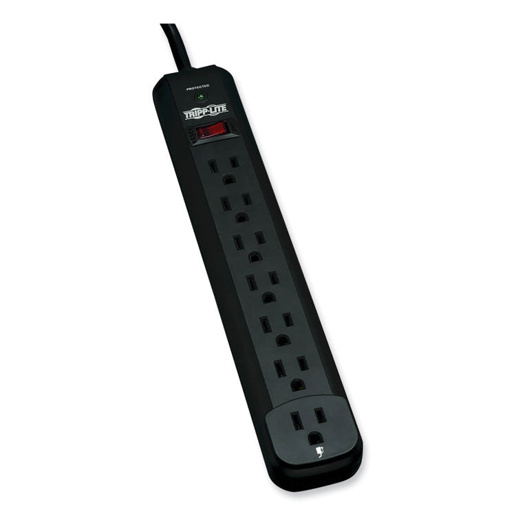Tripp Lite Protect It! Surge Protector, 7 AC Outlets, 12 ft Cord, 1,080 J, Black (TRPTLP712B) Each