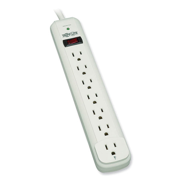 Tripp Lite Protect It! Surge Protector, 7 AC Outlets, 12 ft Cord, 1,080 J, Light Gray (TRPTLP712)
