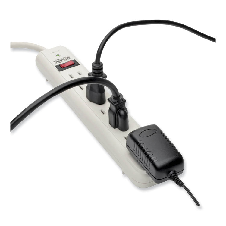 Tripp Lite Protect It! Surge Protector, 7 AC Outlets, 12 ft Cord, 1,080 J, Light Gray (TRPTLP712) Each