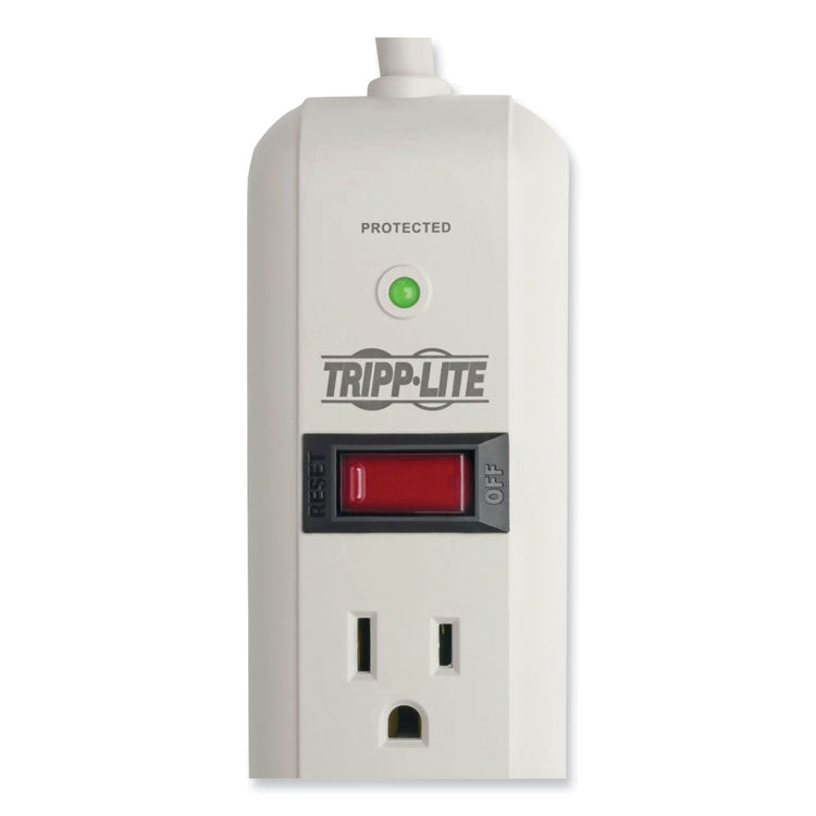 Tripp Lite Protect It! Surge Protector, 7 AC Outlets, 12 ft Cord, 1,080 J, Light Gray (TRPTLP712) Each
