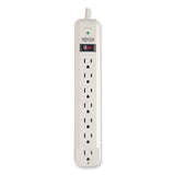 Tripp Lite Protect It! Surge Protector, 7 AC Outlets, 25 ft Cord, 1,080 J, Light Gray (TRPTLP725) Each