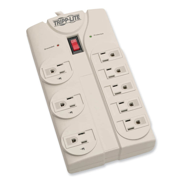 Tripp Lite Protect It! Surge Protector, 8 AC Outlets, 8 ft Cord, 1,440 J, Light Gray (TRPTLP808)