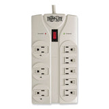 Tripp Lite Protect It! Surge Protector, 8 AC Outlets, 25 ft Cord, 1,440 J, Light Gray (TRPTLP825) Each