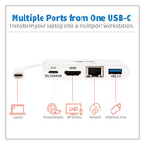 Tripp Lite 4K Dock with Charging and Ethernet, USB C/4K HDMI/USB A/PD Charging, White (TRPU44406NH4GUC) Each