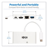 Tripp Lite 4K Dock with Charging and Ethernet, USB C/4K HDMI/USB A/PD Charging, White (TRPU44406NH4GUC) Each